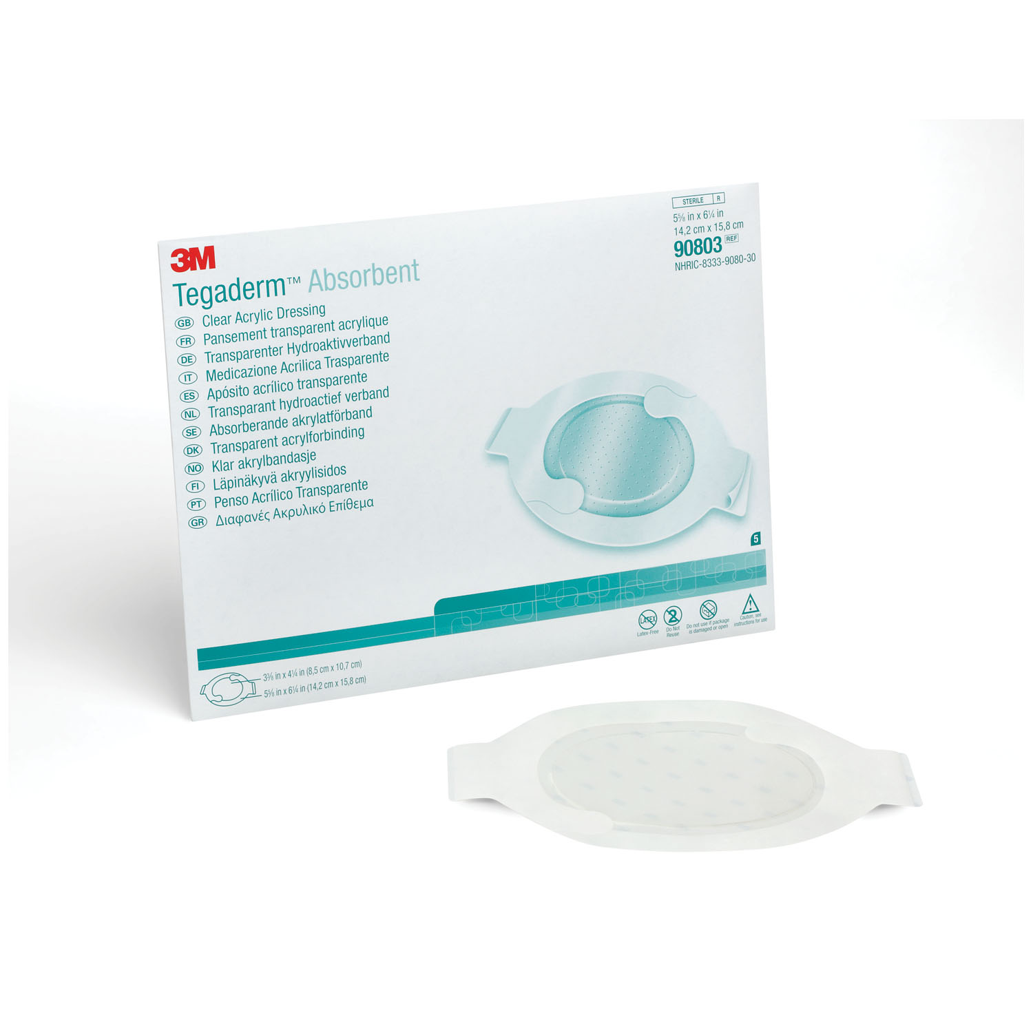 SOLVENTUM TEGADERM ABSORBENT CLEAR ACRYLIC DRESSINGS : 90803 BX                         $97.71 Stocked