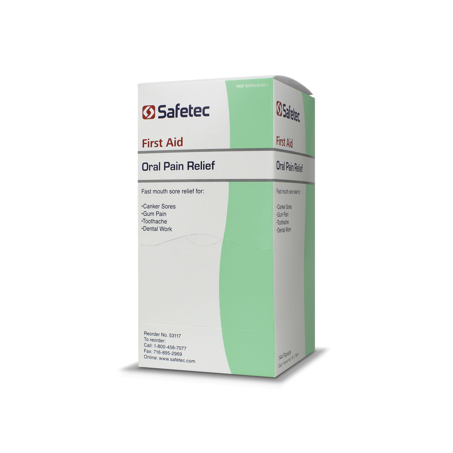 SAFETEC ORAL PAIN RELIEF : 53117 BX                                                                                                                                    $18.88 Stocked