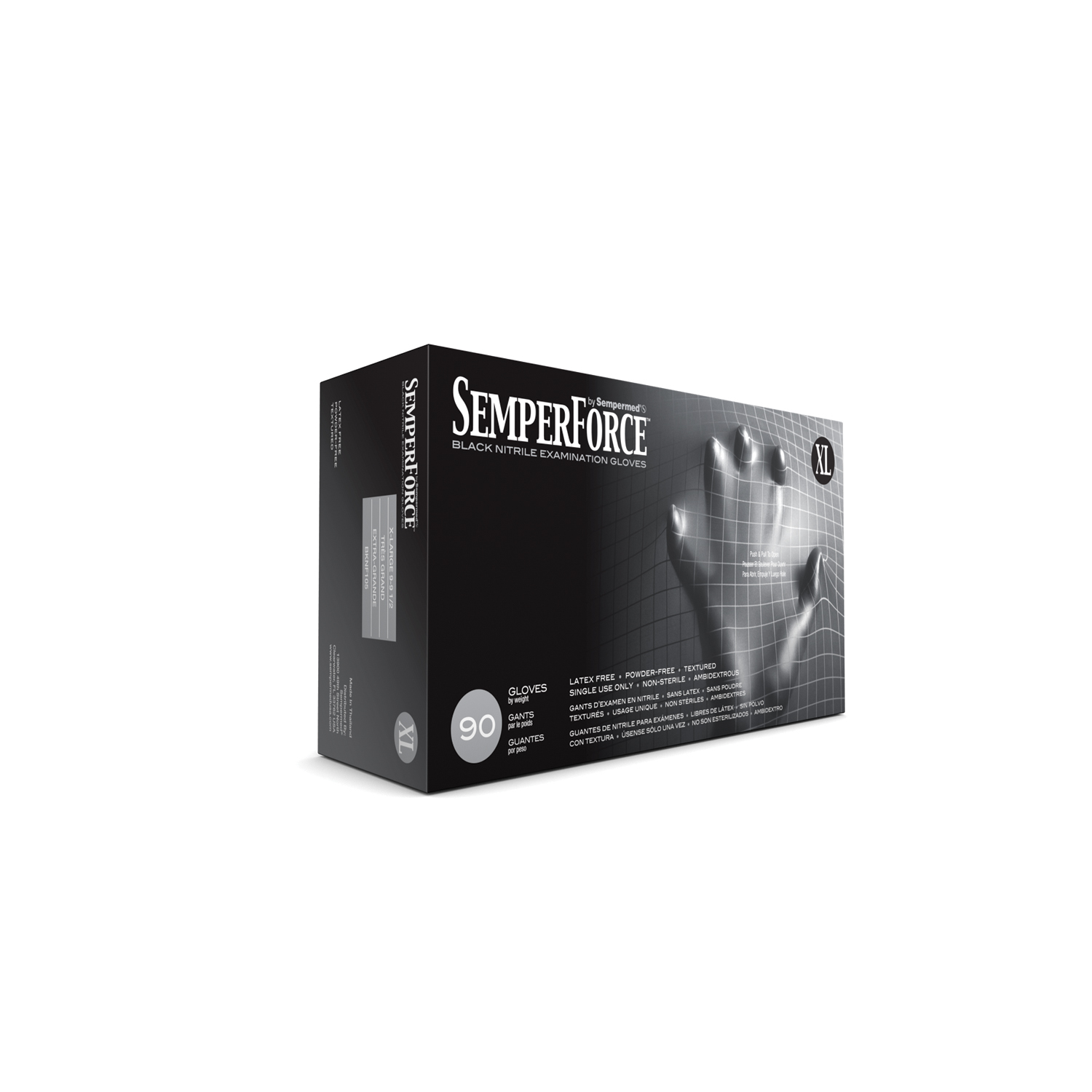 SEMPERMED SEMPERFORCE NITRILE EXAM POWDER FREE TEXTURED GLOVE : BkNF105 BX           $7.47 Stocked