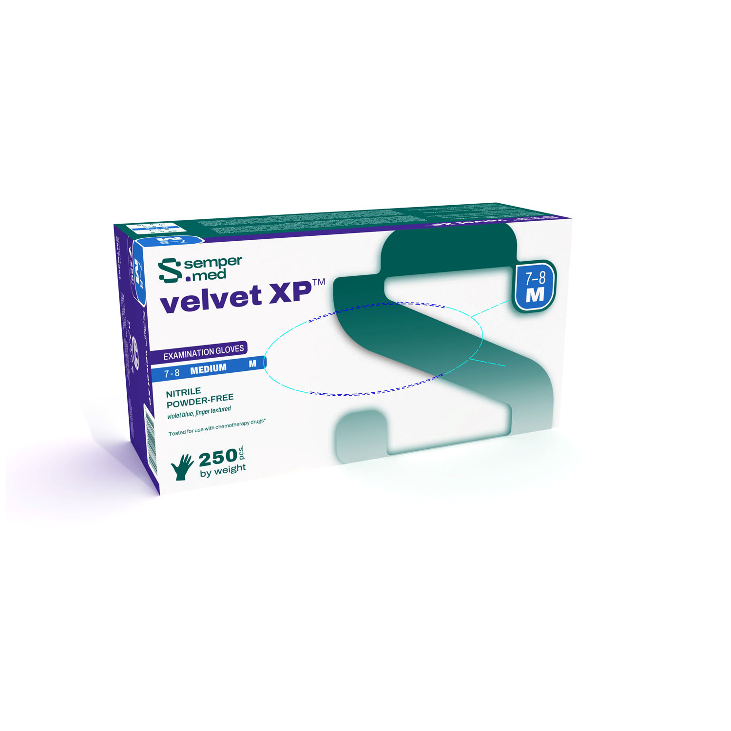 HARPS USA SEMPERMED VELVET XP NITRILE EXAM GLOVE : SMTN253 BX              $20.09 Stocked