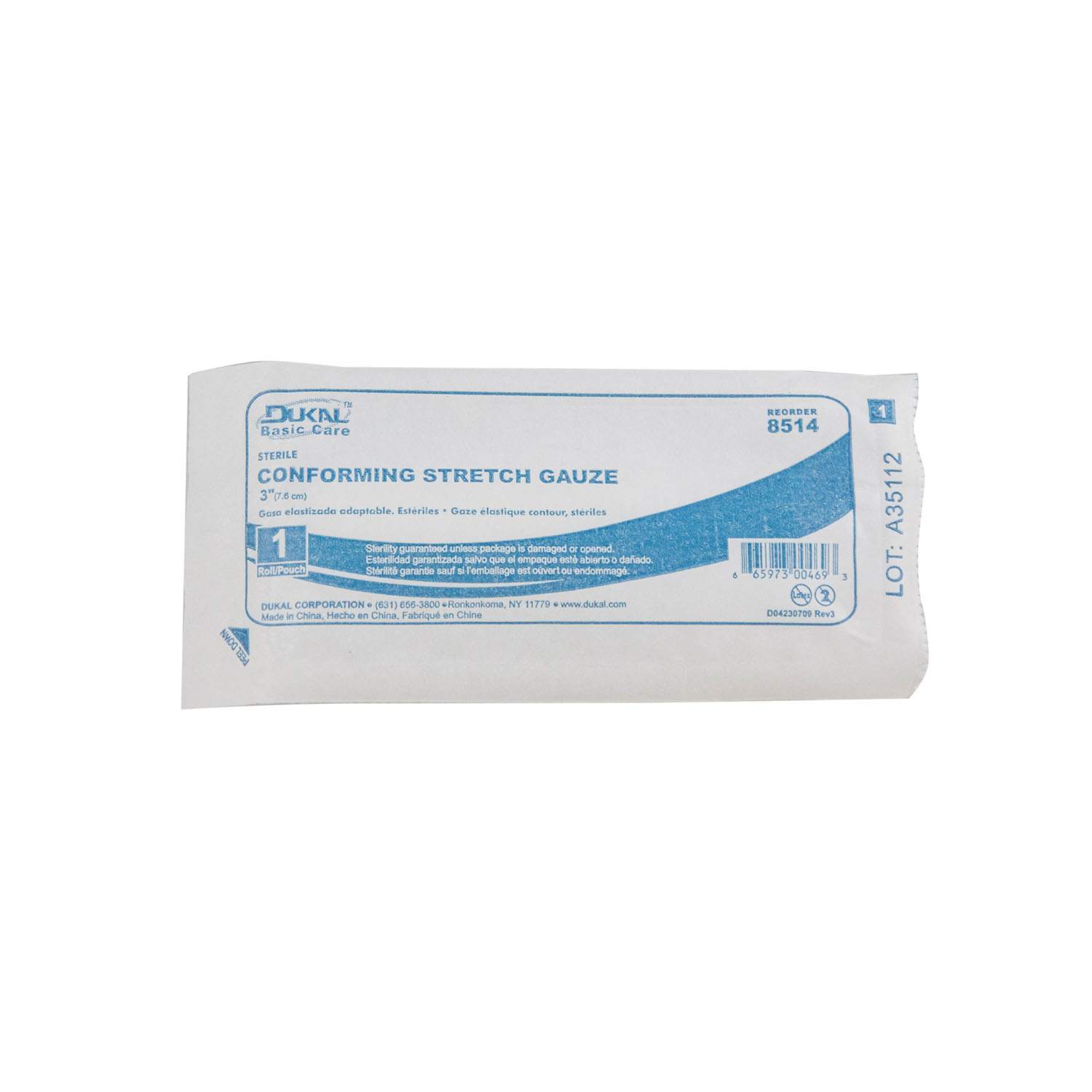 DUKAL BASIC CONFORMING STRETCH GAUZE : 8514 CS                                                                                                                                    $45.56 Stocked