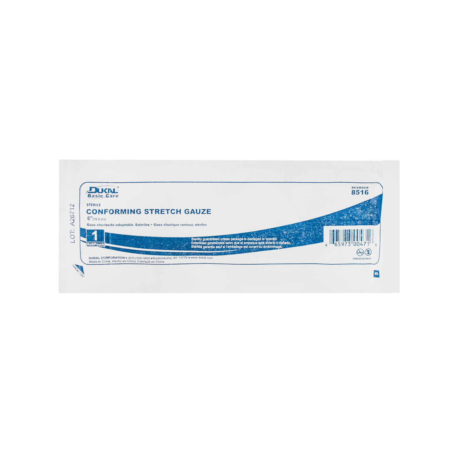 DUKAL BASIC CONFORMING STRETCH GAUZE : 8516 CS                                                                                                                            $50.17 Stocked