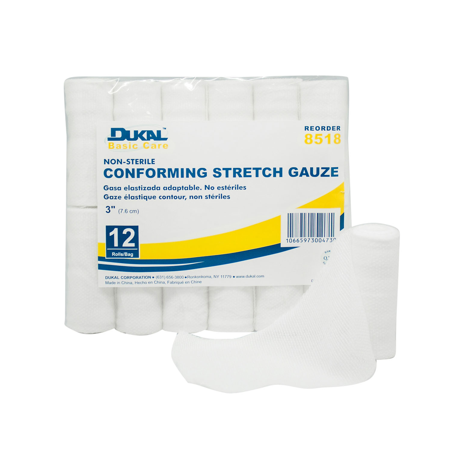 DUKAL BASIC CONFORMING STRETCH GAUZE : 8518 CS                                 $22.94 Stocked