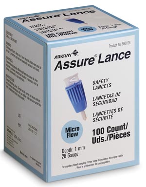 ARKRAY ASSURE® LANCE SAFETY LANCETS : 980128 BX