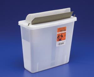 CARDINAL HEALTH IN-ROOM CONTAINERS WITH MAILBOX-STYLE LIDS : 85121 EA $6.53 Stocked