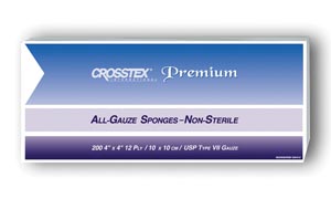 CROSSTEX ALL GAUZE PREMIUM NON-STERILE SPONGES : ENC412 CS