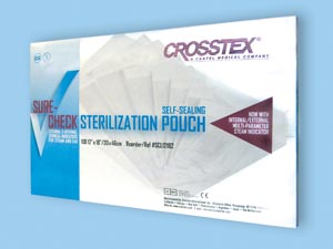 CROSSTEX SURE-CHECK STERILIZATION POUCHES : SCL12152 CS