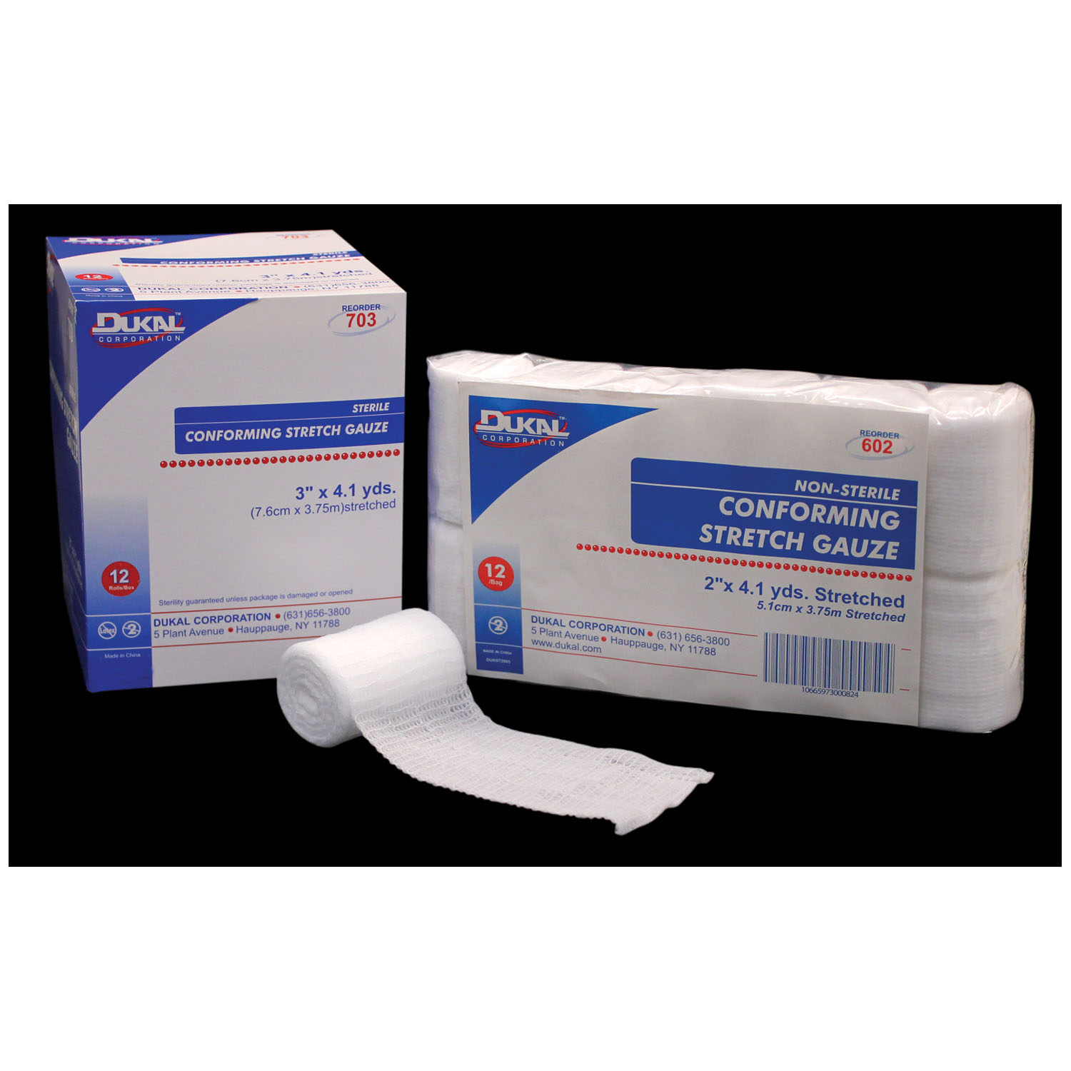 DUKAL CONFORMING STRETCH GAUZE : 703 BX $6.50 Stocked