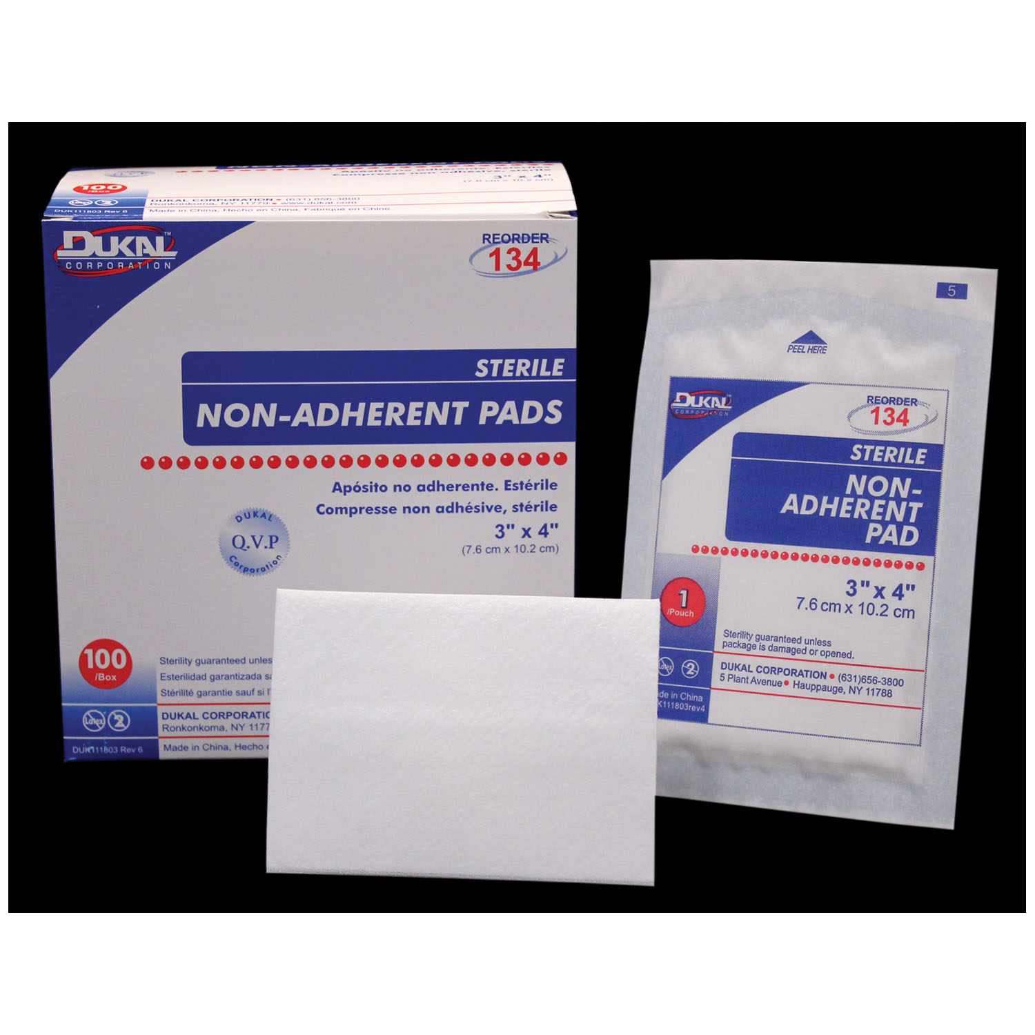 DUKAL NON-ADHERENT PADS : 134 BX $12.29 Stocked
