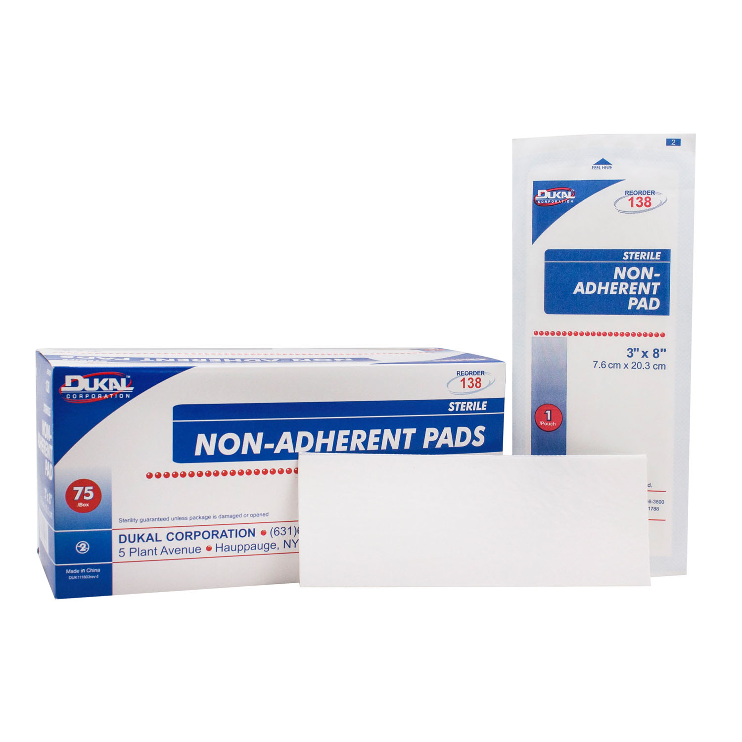 DUKAL NON-ADHERENT PADS : 138 BX $22.86 Stocked