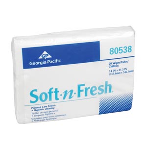 GEORGIA-PACIFIC SOFT-N-FRESH PATIENT CARE DISPOSABLE TOWELS : 80538 BX                     $6.86 Stocked