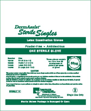 INNOVATIVE DERMASSIST® POWDER-FREE STERILE LATEX EXAM GLOVES : 103200 BX