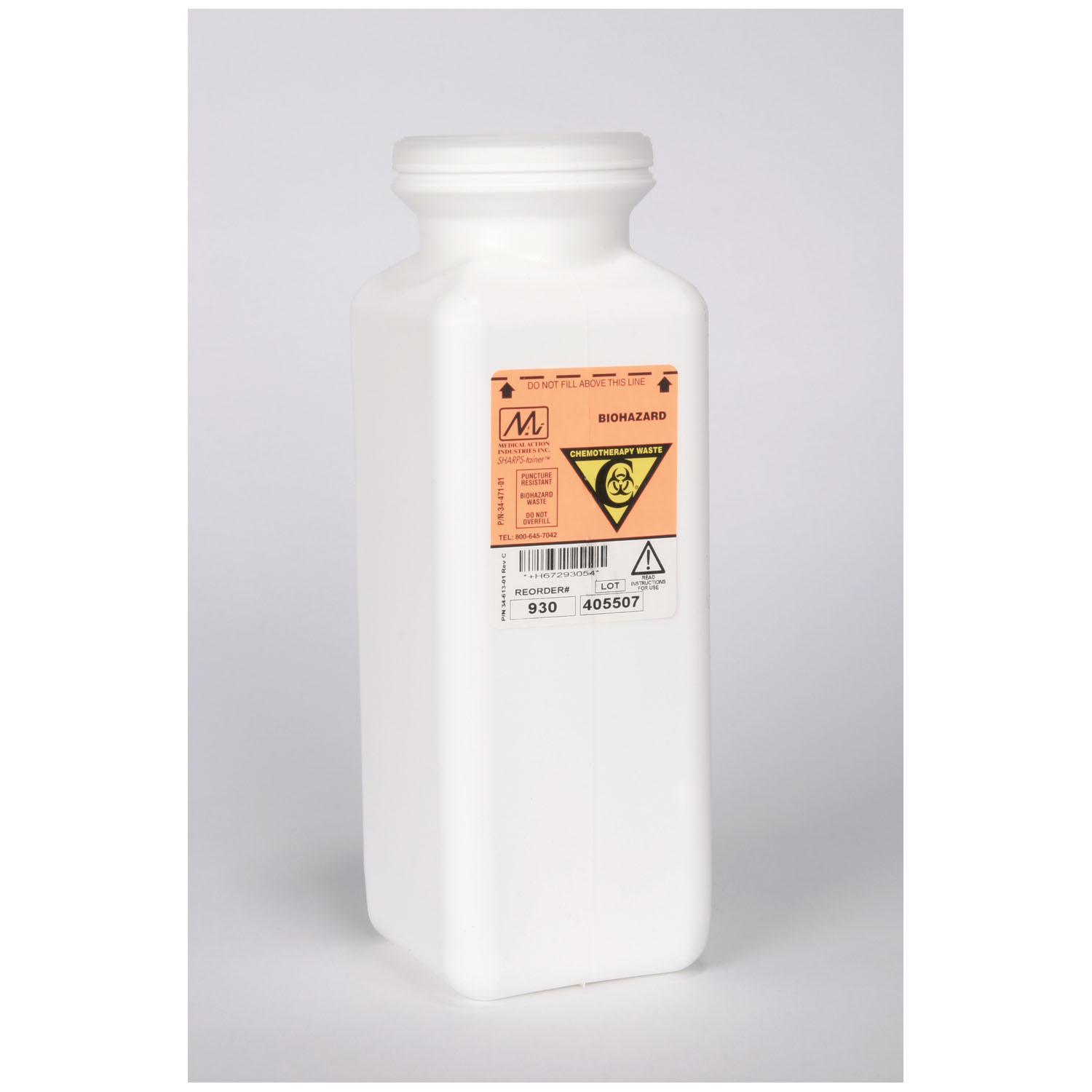 MEDEGEN CHEMOTHERAPY SHARPS CONTAINERS : 930 CS                  $240.66 Stocked