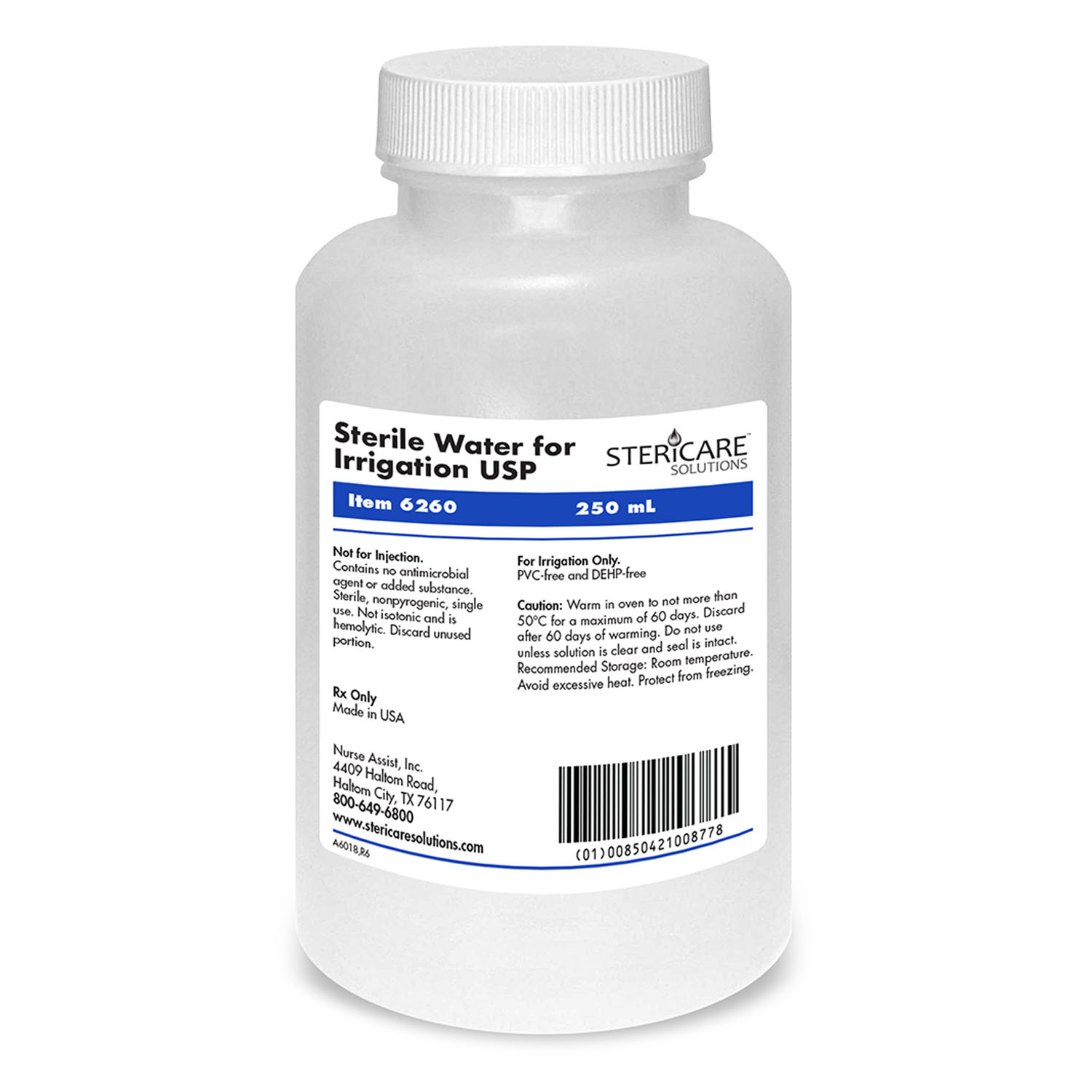 NURSE ASSIST STERICARE SALINE & WATER : 6260 CS          $37.63 Stocked