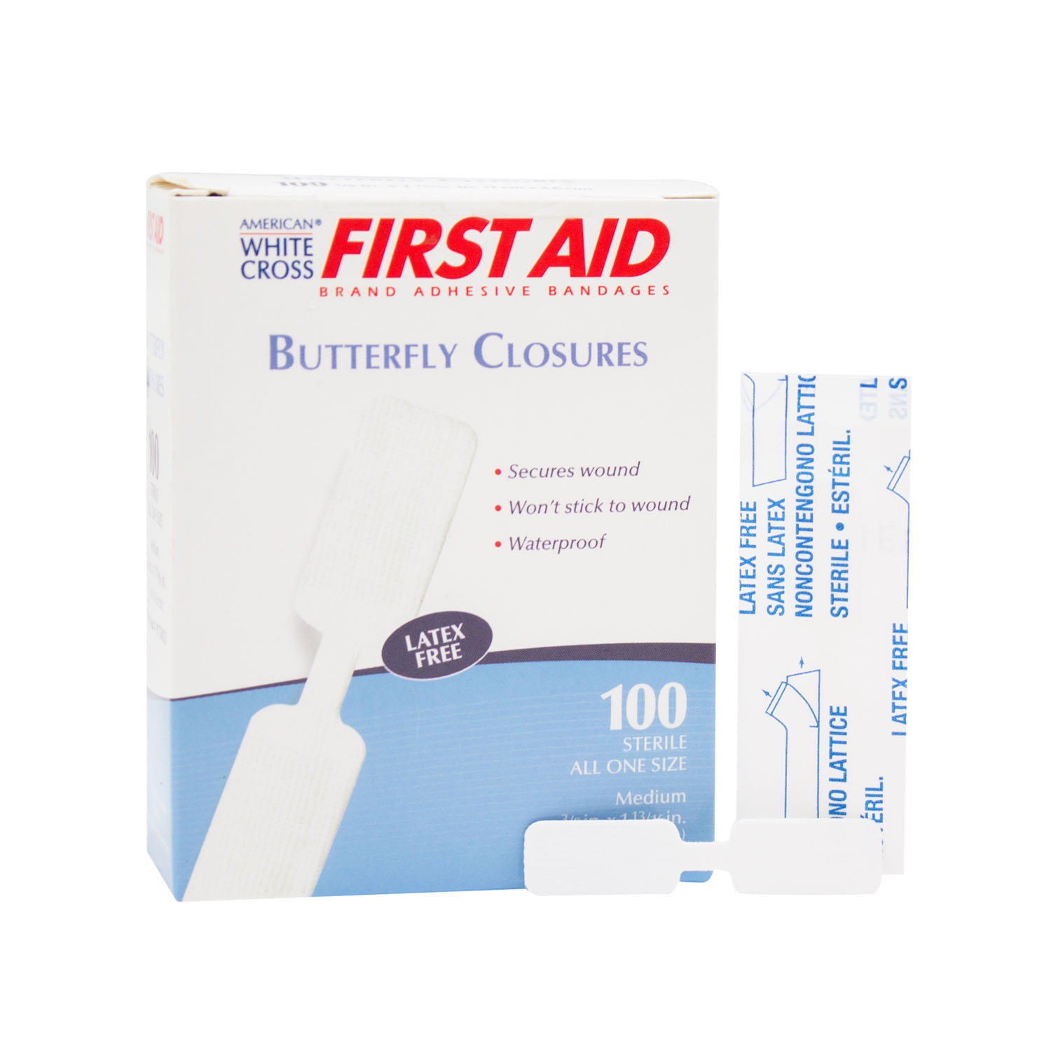 DUKAL BUTTERFLY CLOSURES ADHESIVE BANDAGES : 1975033 CS