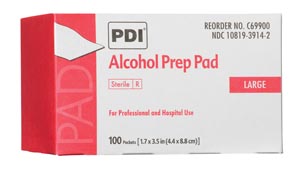 PDI ALCOHOL PREP PAD : C69900 BX $6.54 Stocked