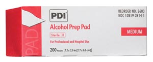PDI ALCOHOL PREP PAD : B60307 CS