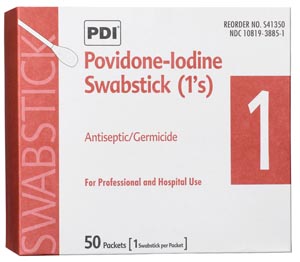 PDI PVP IODINE SWABSTICK : S41350 CS