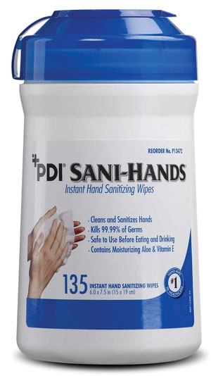 PDI SANI-HANDS INSTANT HAND SANITIZING WIPES : P13472 CN $7.14 Stocked