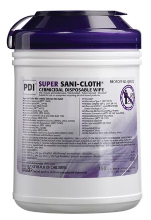 PDI SUPER SANI-CLOTH GERMICIDAL DISPOSABLE WIPE : Q55172 CN                $8.49 Stocked
