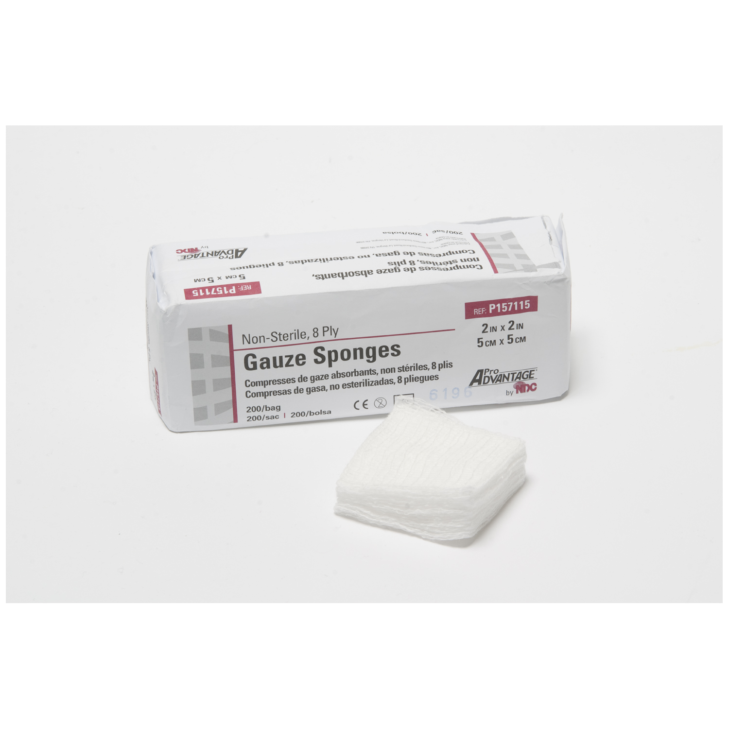 PRO ADVANTAGE GAUZE SPONGES - NON-STERILE : P157115 PK $1.62 Stocked