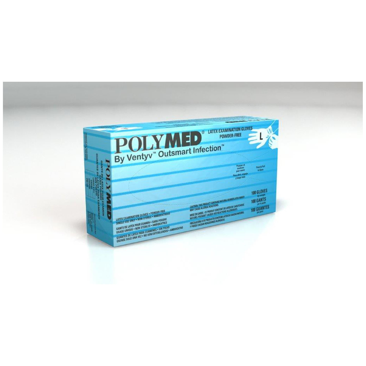 VENTYV POLYMED LATEX EXAM POWDER-FREE GLOVES : PM104 CS              $80.40 Stocked