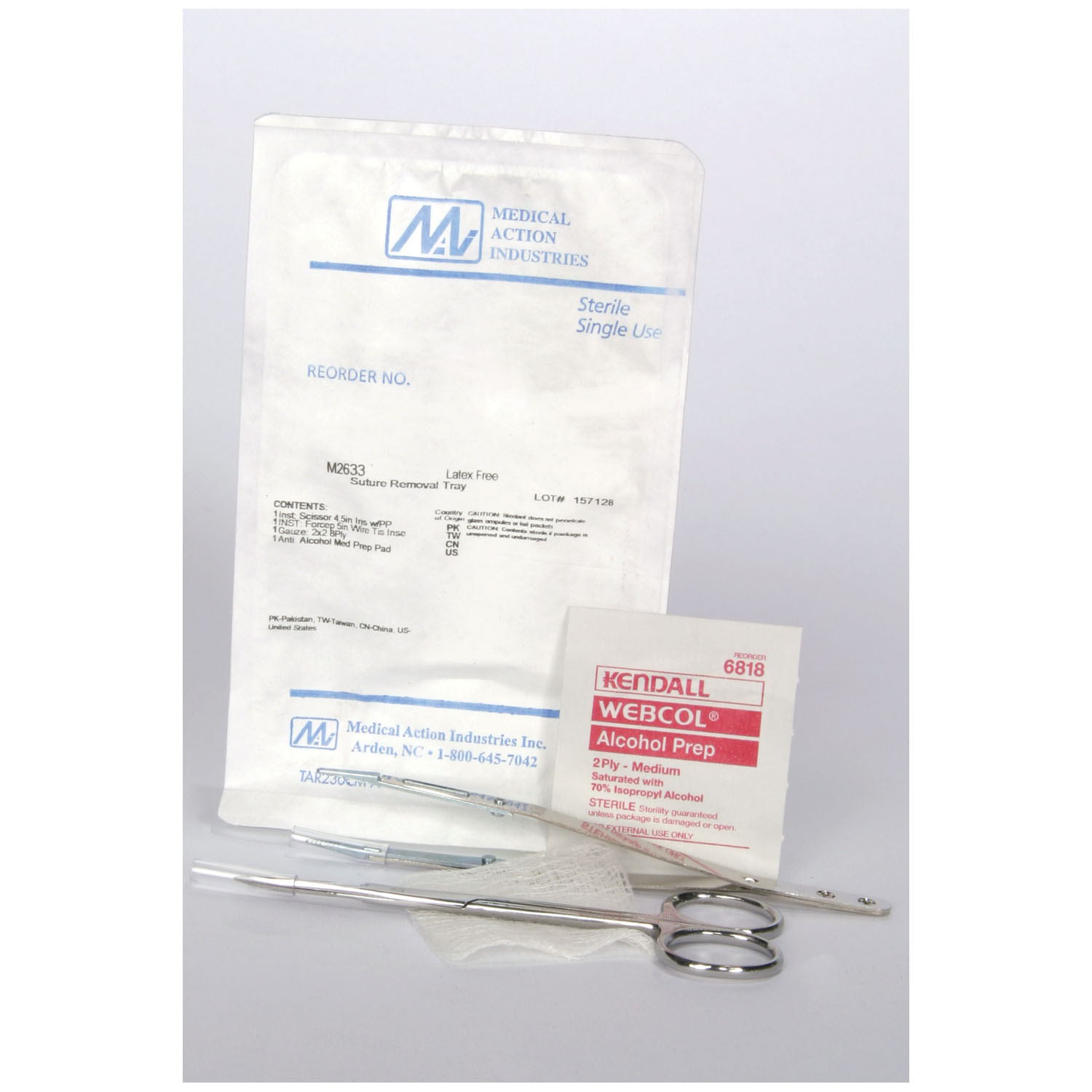 MEDICAL ACTION SUTURE REMOVAL KITS : M2633 KT                  $2.18 Stocked