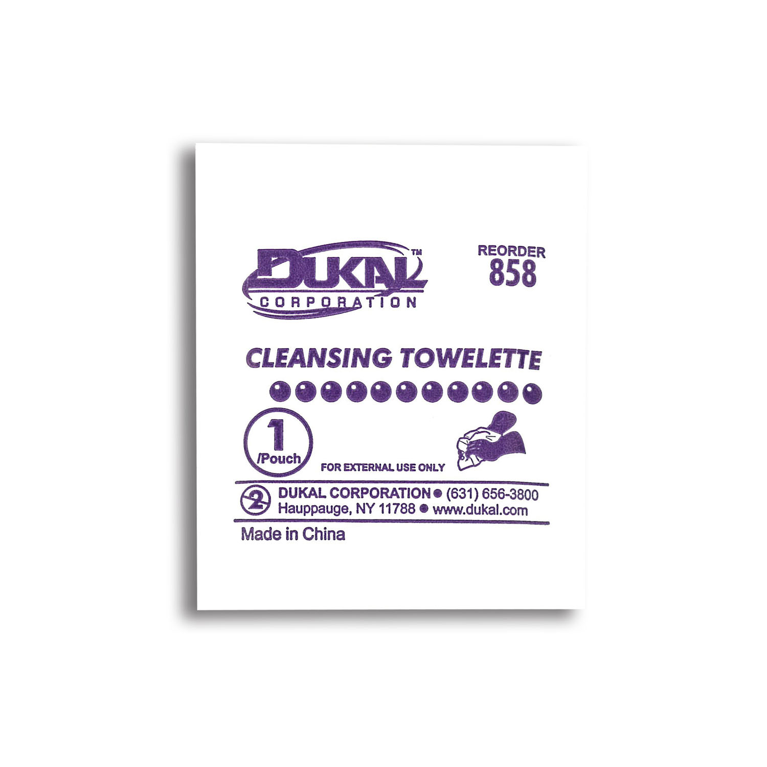 DUKAL CLEANSING TOWELETTE : 858 BX $4.46 Stocked