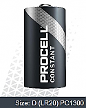 DURACELL PROCELL D Alkaline Battery: PC1300CS                                                                                                                                                                                                                  
