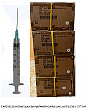 Exel 26112 25G x 1.5 3ml Low Dead Space Syringe Needle Combo Luer-Lock Tip 100/bx, 10 bx/cs                                                                                                                                                                    
